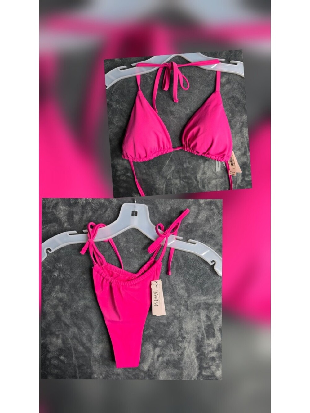 Victoria's Secret Pink Thong Bikini 2 PC set Sz Large Top Medium BottomNWT
